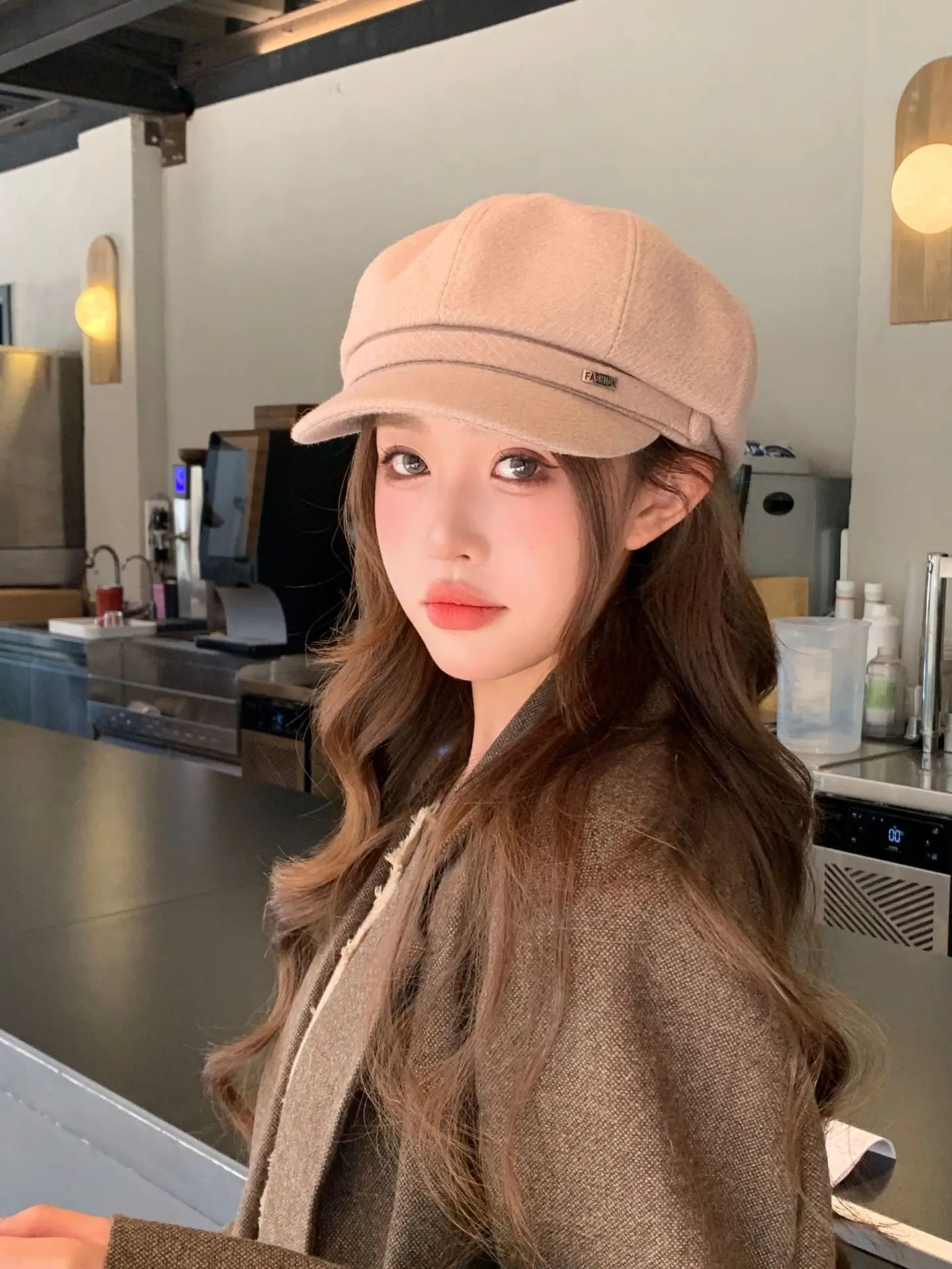 Women Duckbill Beret Chanel Style Woolen Black — feature 13