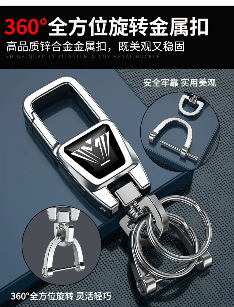 Changan Dark Blue Leather Key Cover L07 — feature 3