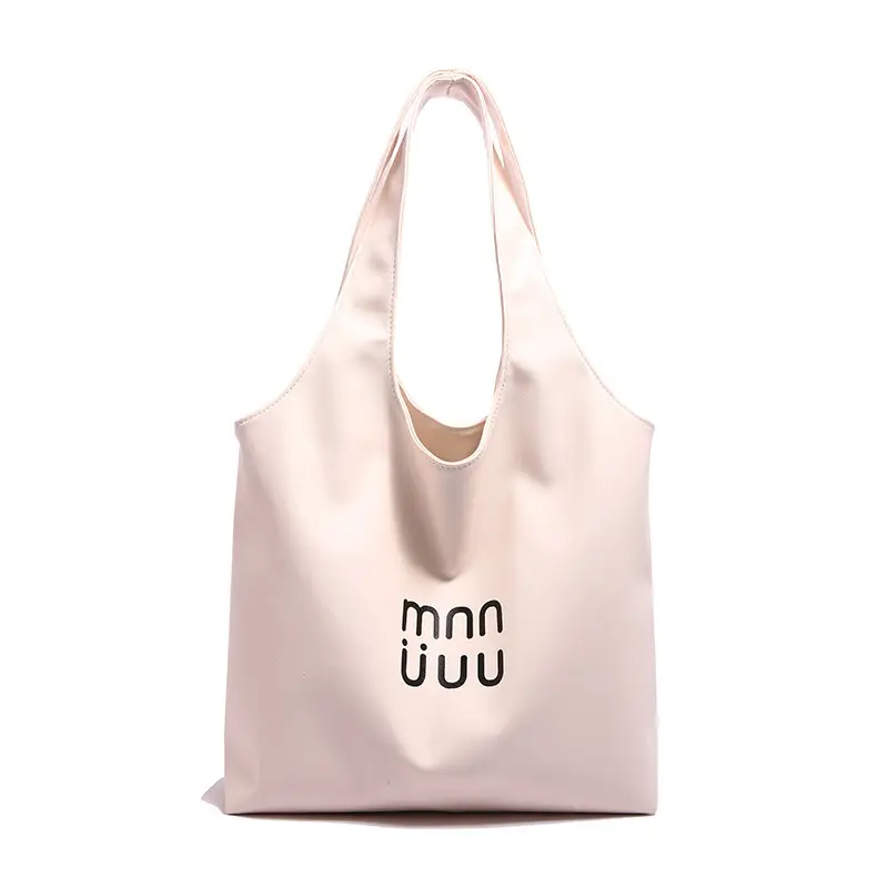 Women's One-Shoulder Tote Bags Black White Cream Large Capacity - Image 8