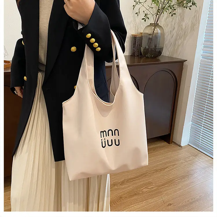 Women's One-Shoulder Tote Bags Black White Cream Large Capacity — feature 21