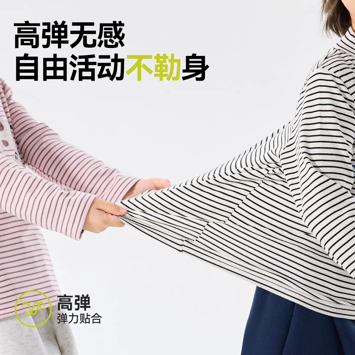 Girls Winter Base T-Shirt Striped Long Sleeve Top - Image 9