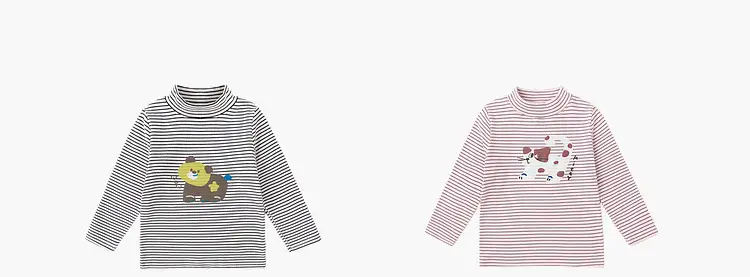 Girls Winter Base T-Shirt Striped Long Sleeve Top — feature 20