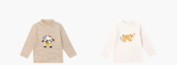 Girls Winter Base T-Shirt Striped Long Sleeve Top — feature 21