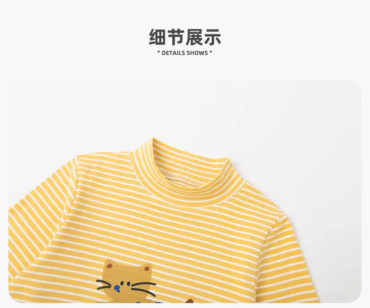 Girls Winter Base T-Shirt Striped Long Sleeve Top — feature 29