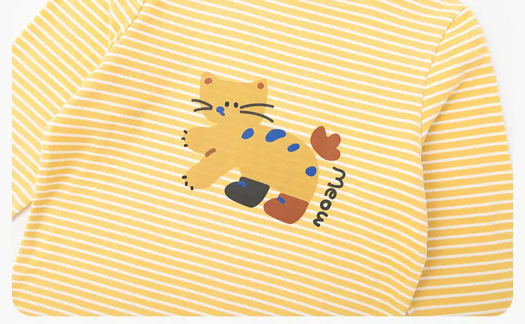 Girls Winter Base T-Shirt Striped Long Sleeve Top — feature 30