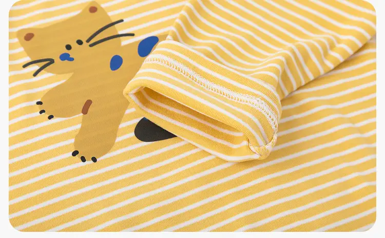 Girls Winter Base T-Shirt Striped Long Sleeve Top — feature 32
