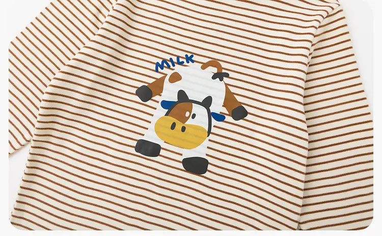 Girls Winter Base T-Shirt Striped Long Sleeve Top — feature 39