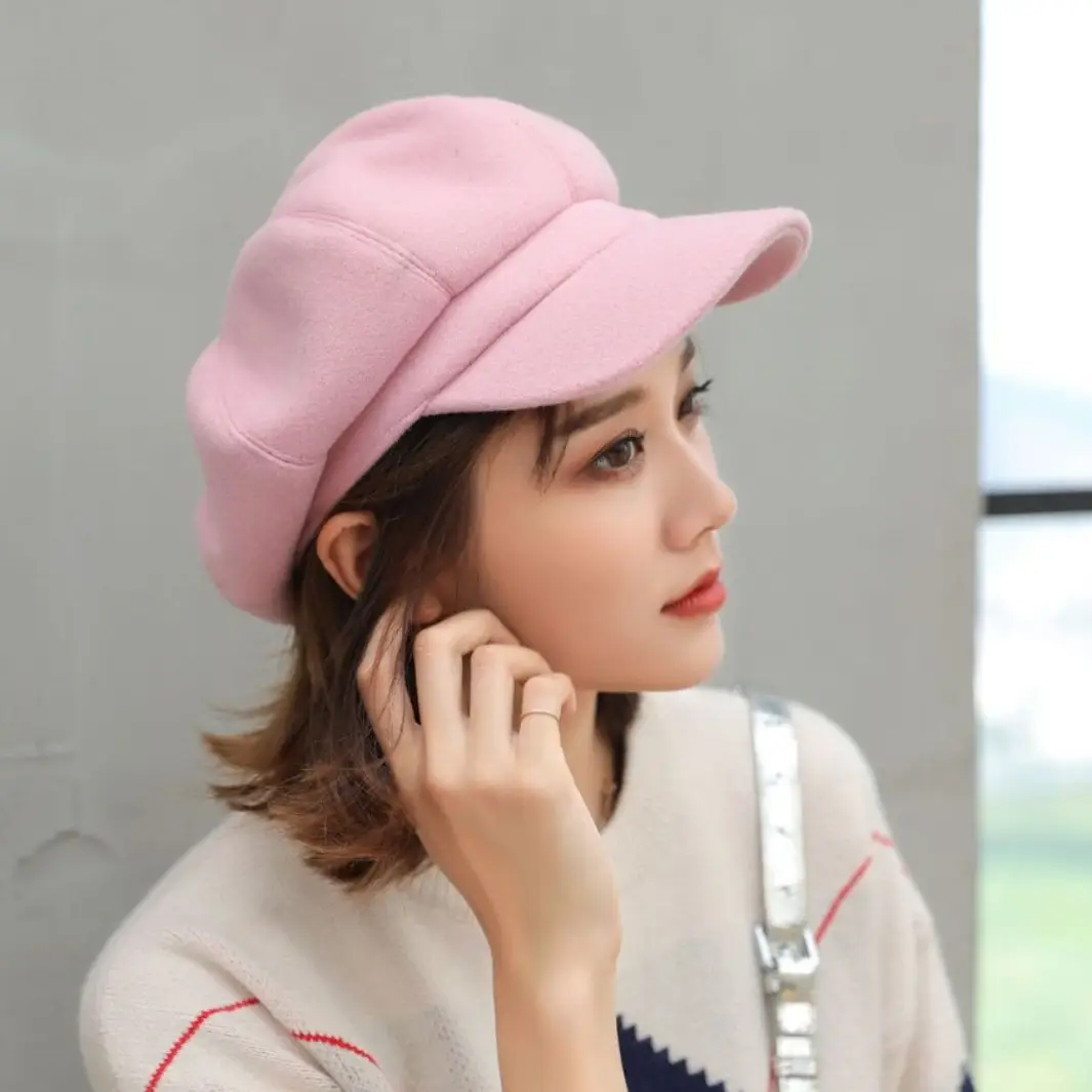 Women's Winter Beret with Duck Tongue Design - Image 6