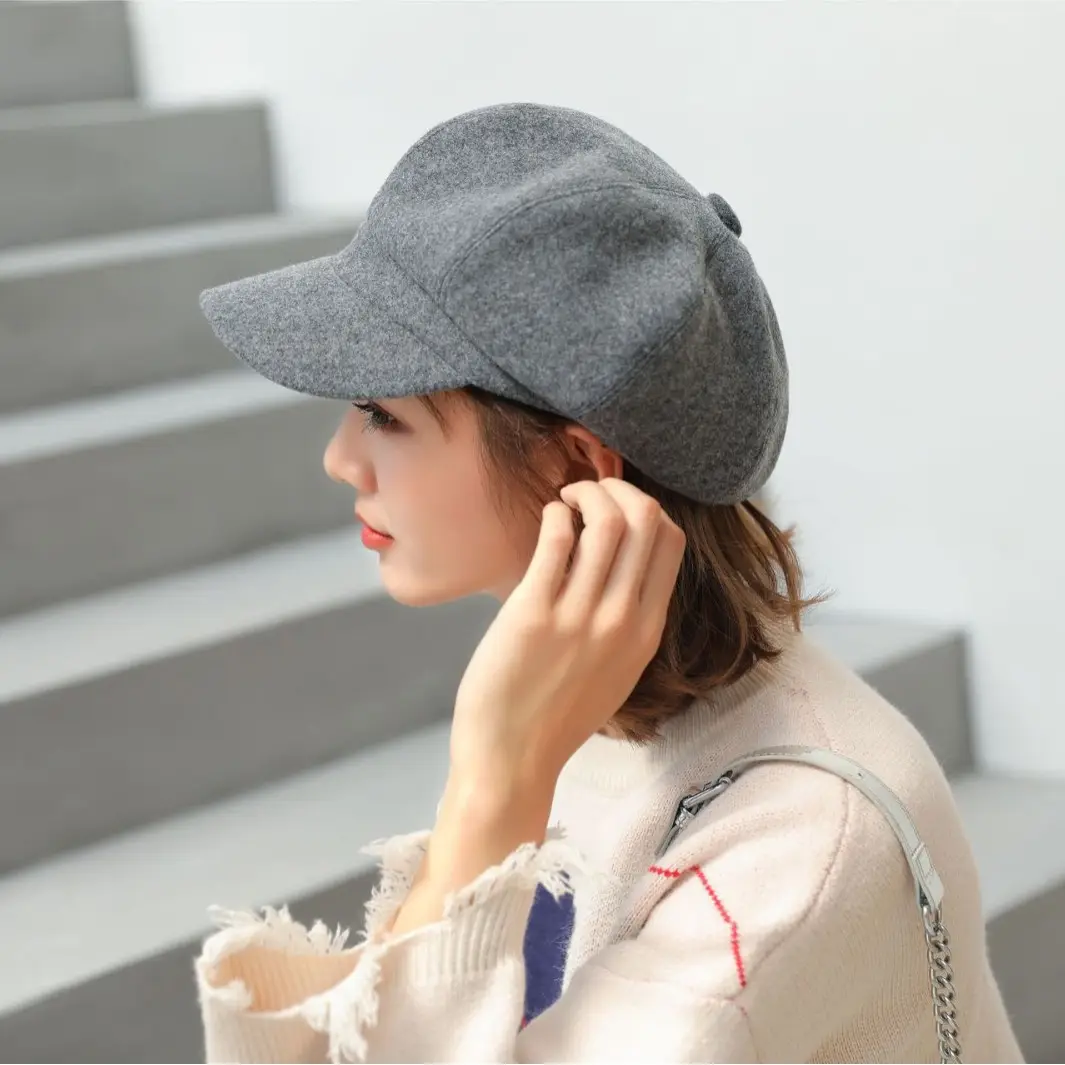 Women's Winter Beret with Duck Tongue Design - Image 7