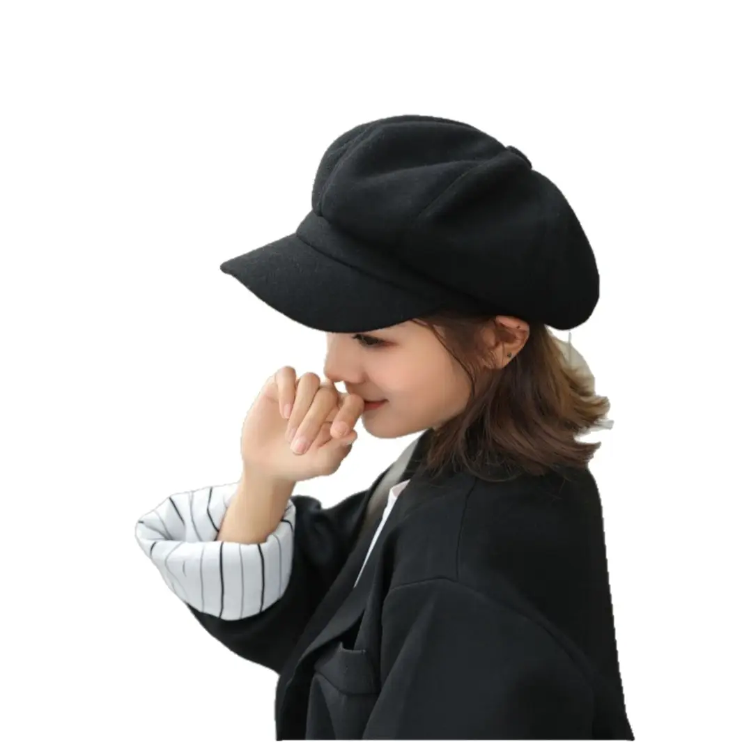 Women's Winter Beret with Duck Tongue Design - Image 8