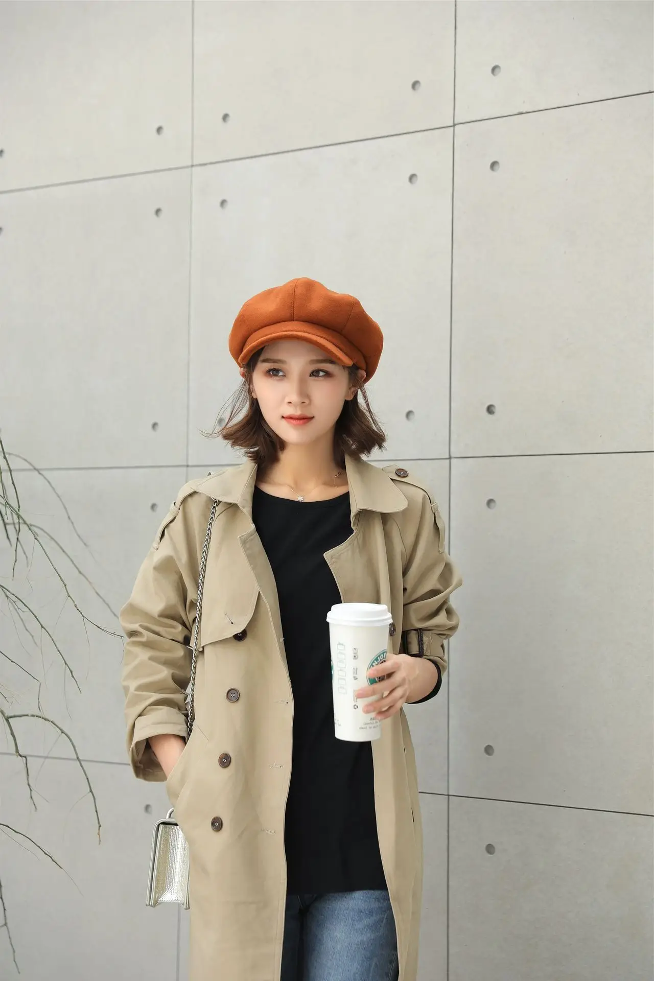 Women's Winter Beret with Duck Tongue Design — feature 19