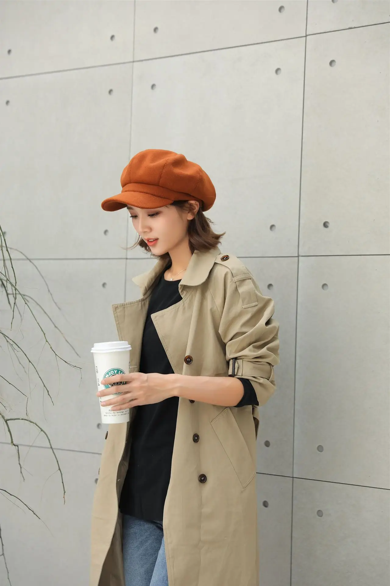 Women's Winter Beret with Duck Tongue Design — feature 20