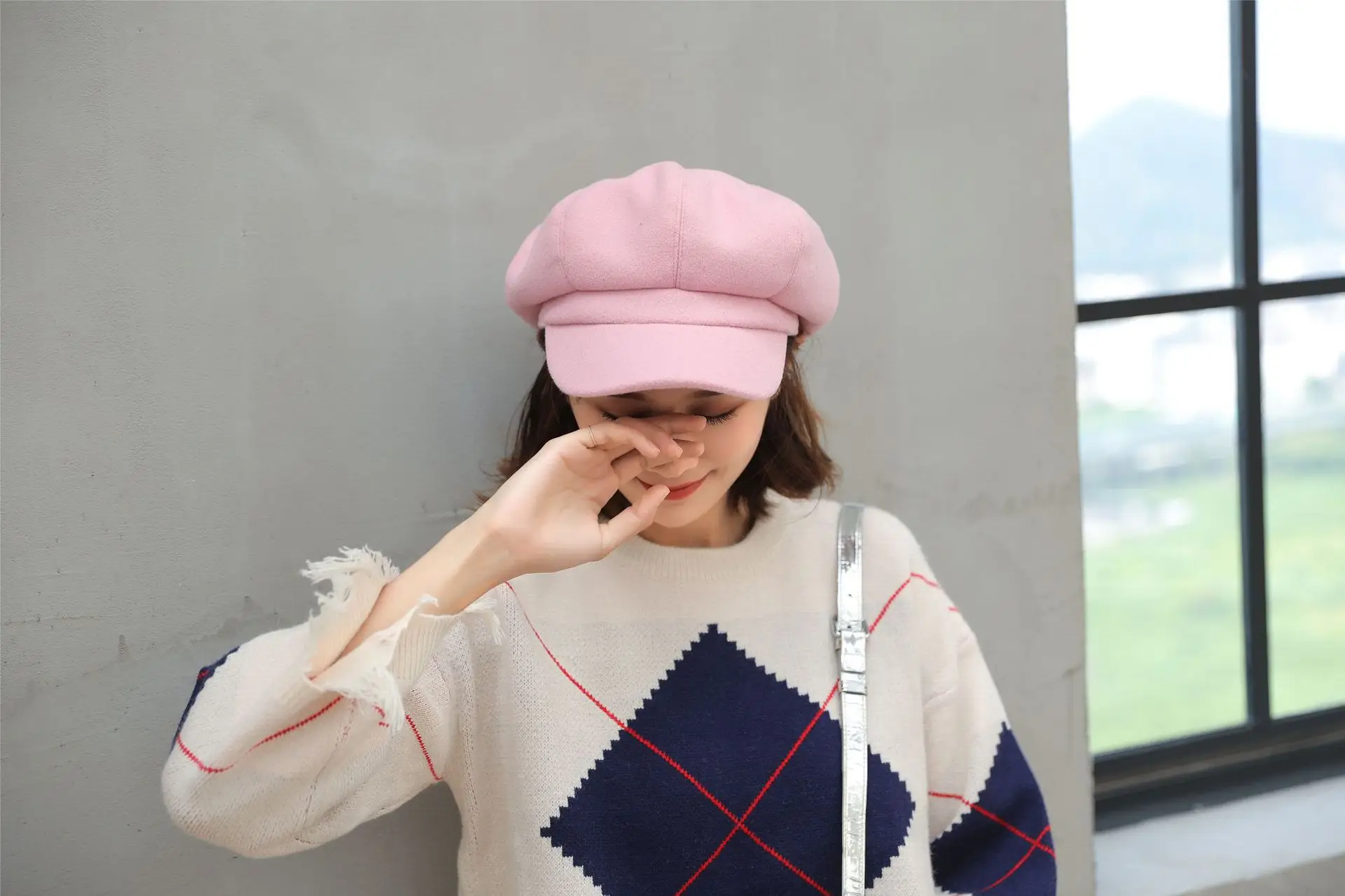 Women's Winter Beret with Duck Tongue Design — feature 30