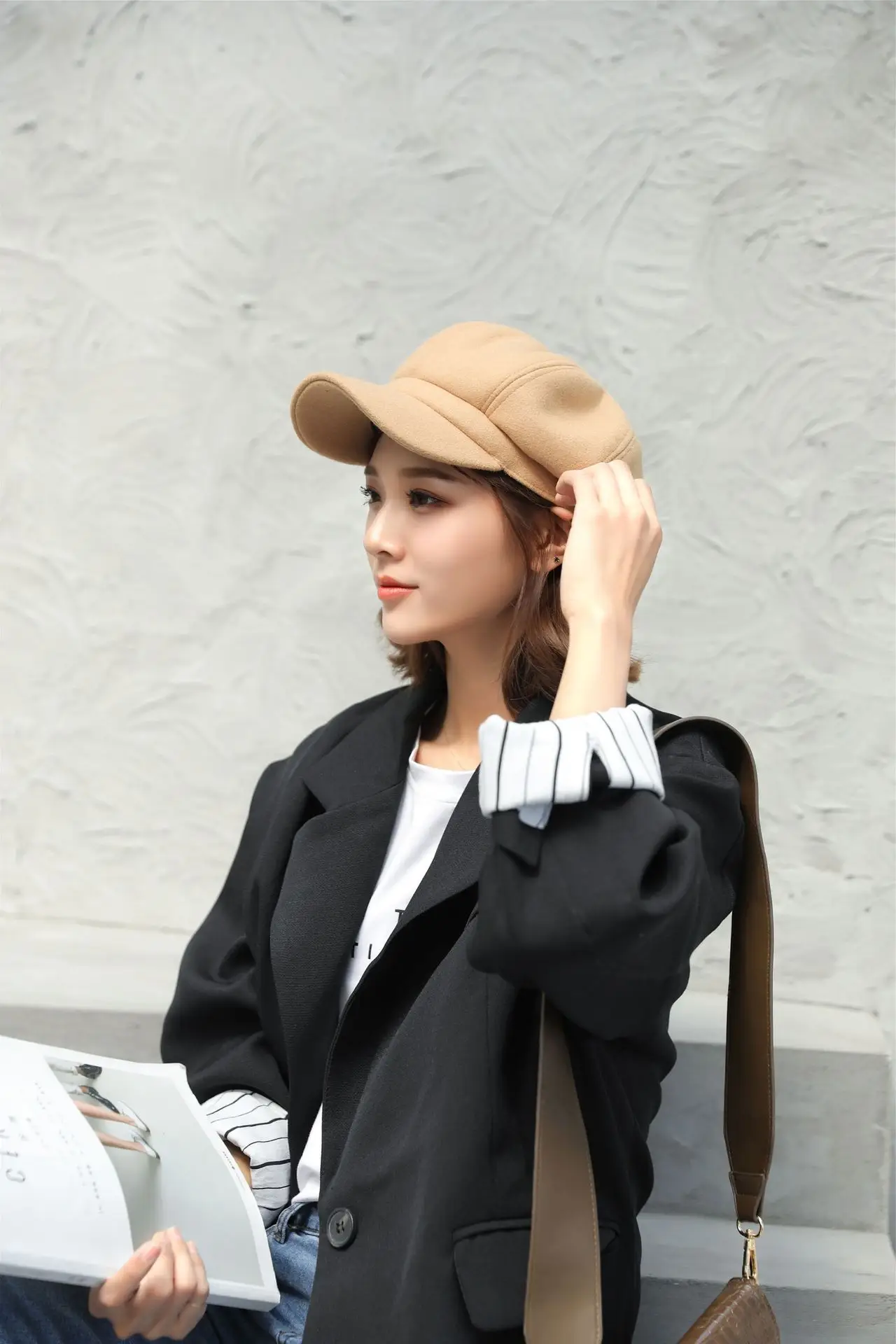 Women's Winter Beret with Duck Tongue Design — feature 6