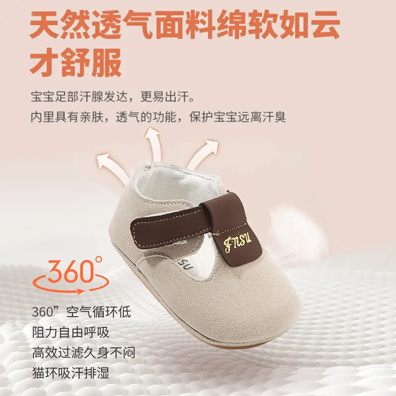 New 0 to 1 Year Old Baby Shoes Soft Sole Baby Toddler Shoes for Men 6-8-12 Months Infants and Girls Spring & Fall Models
