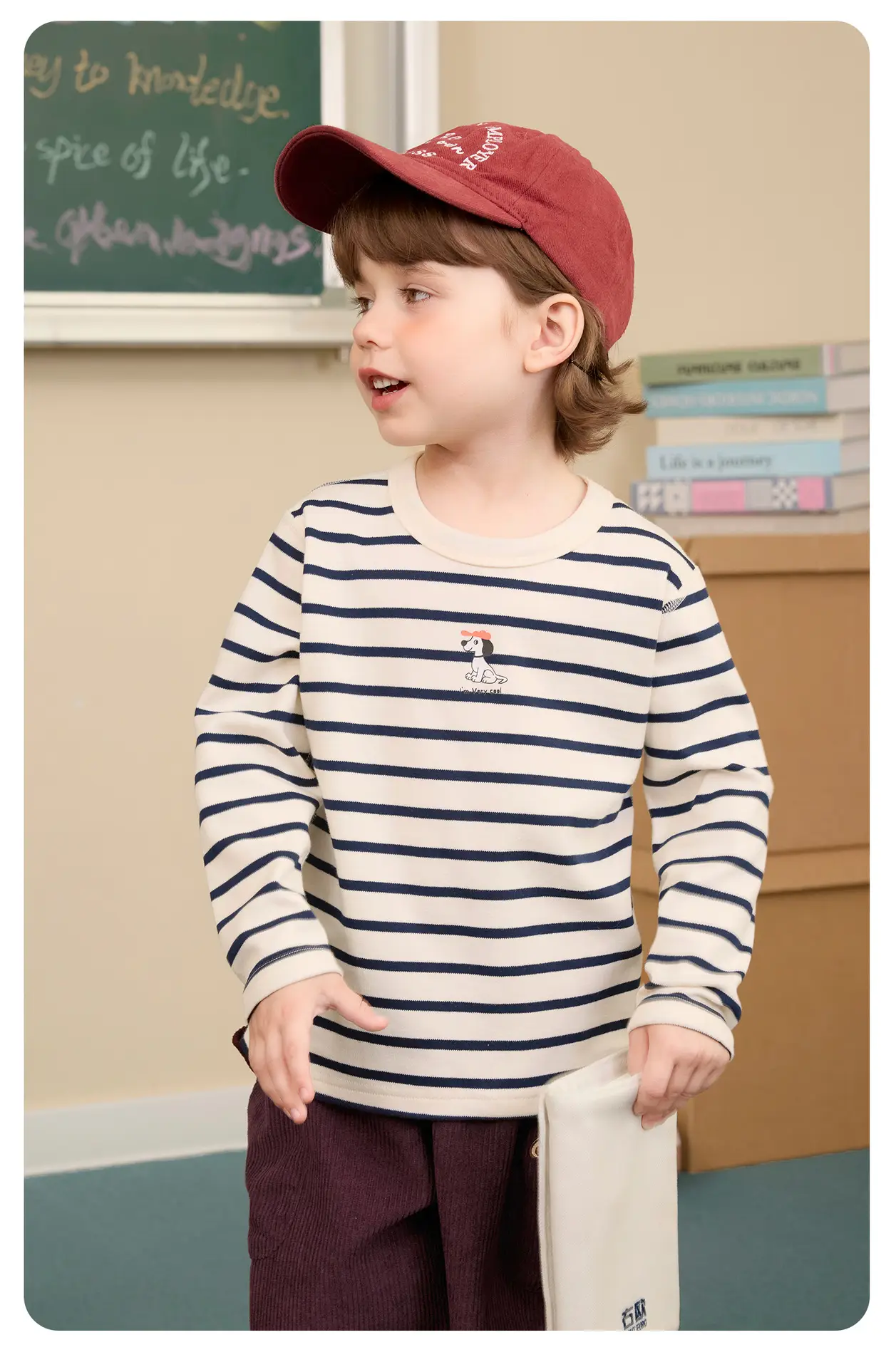 Right European Boys' Grey Long Sleeve T-Shirt 2025 — feature 8