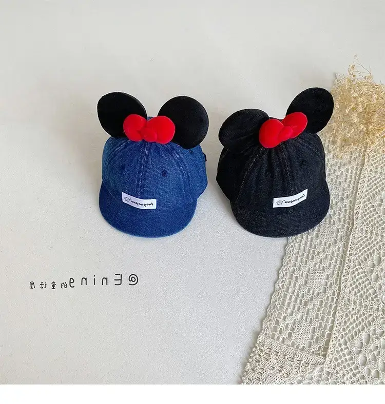 Girls Minnie Mouse Baby Cap with Red Bow — feature 10