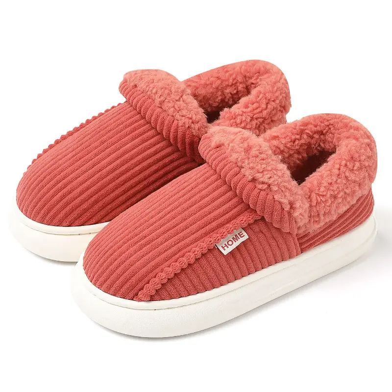 Women's Pink Plush Slippers Large Winter Warm - Image 8