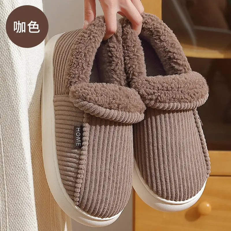 Women's Pink Plush Slippers Large Winter Warm - Image 3