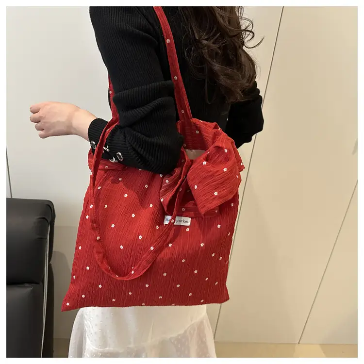 2025 Korean Pleated Ruffle Shoulder Bag Women Large Capacity — feature 14