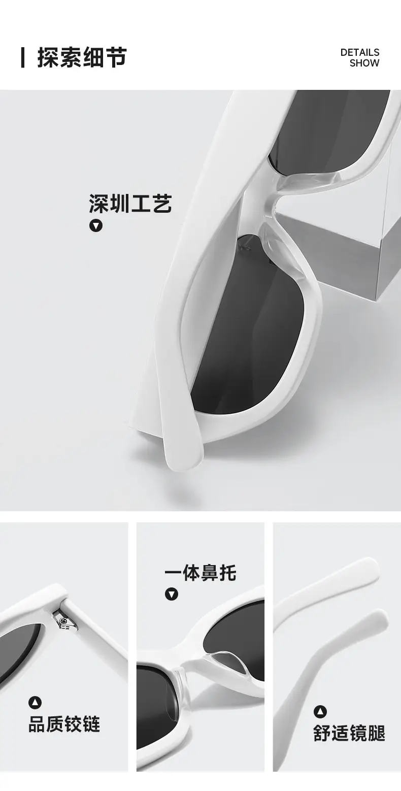 Women Polarized Sunglasses Anti-UV High End White — feature 6
