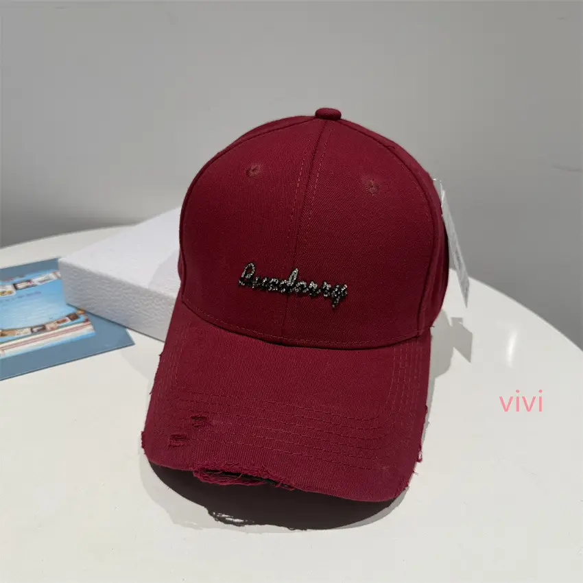 Black Korean Style Rhinestone Cap Women Ripped Bim - Image 4