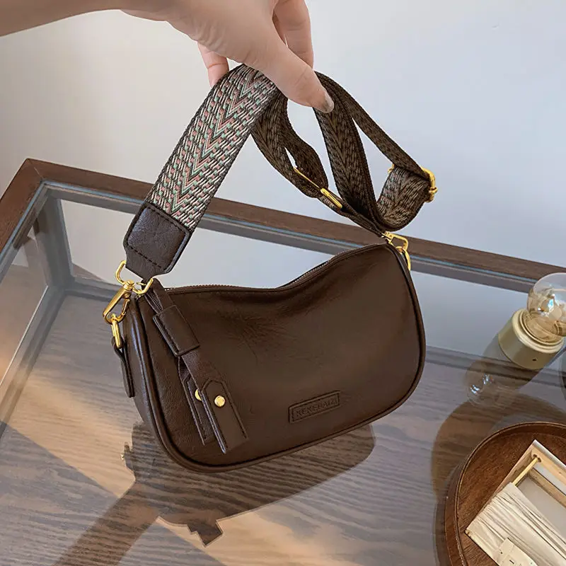 Brown Leather Shoulder Bag for Women - Image 2