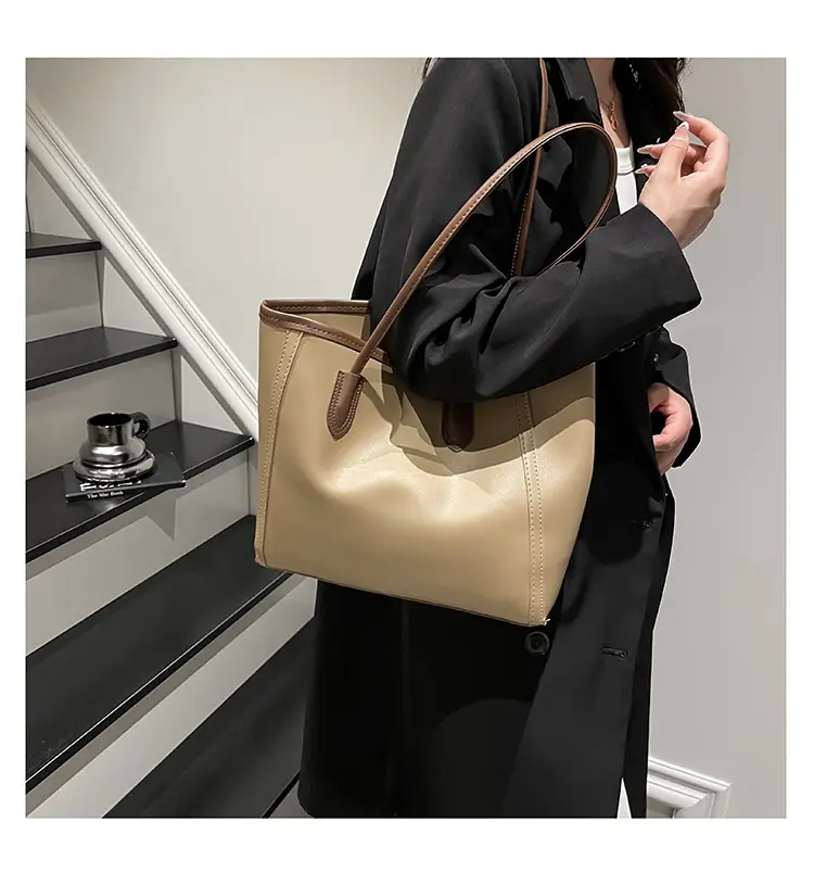 Women's Retro Tan Tote Bag 2025 Summer New Trendy Korean Version — feature 12