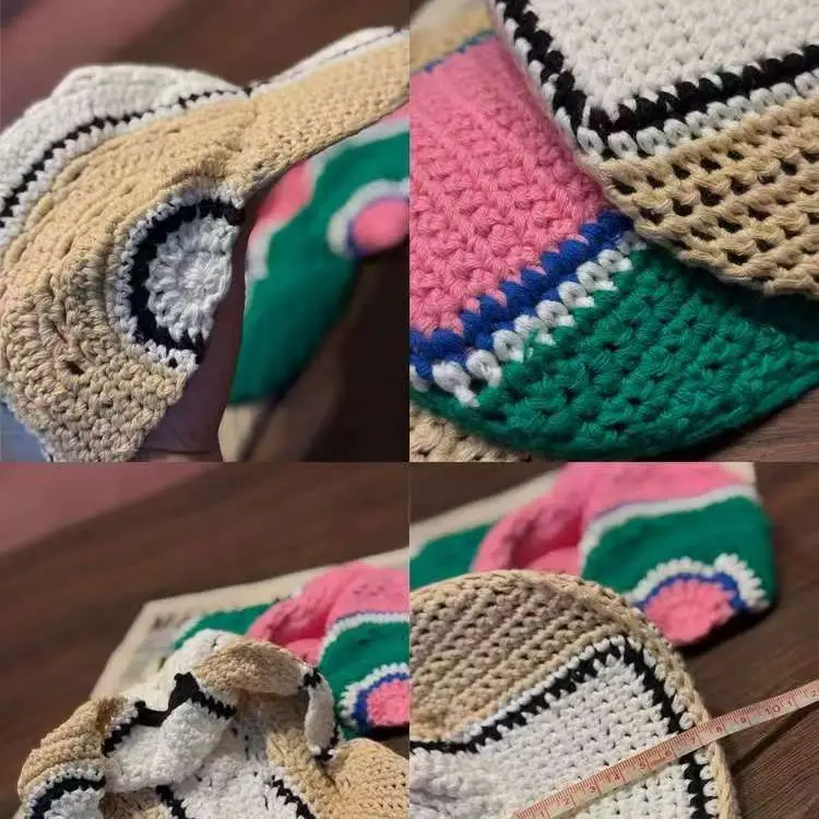 Women's Knitted Baseball Cap with Face-Slimming Design
