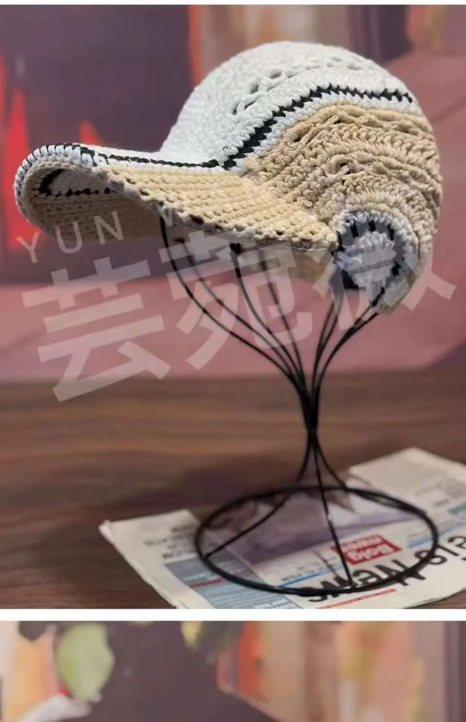 Women's Knitted Baseball Cap with Face-Slimming Design — feature 5
