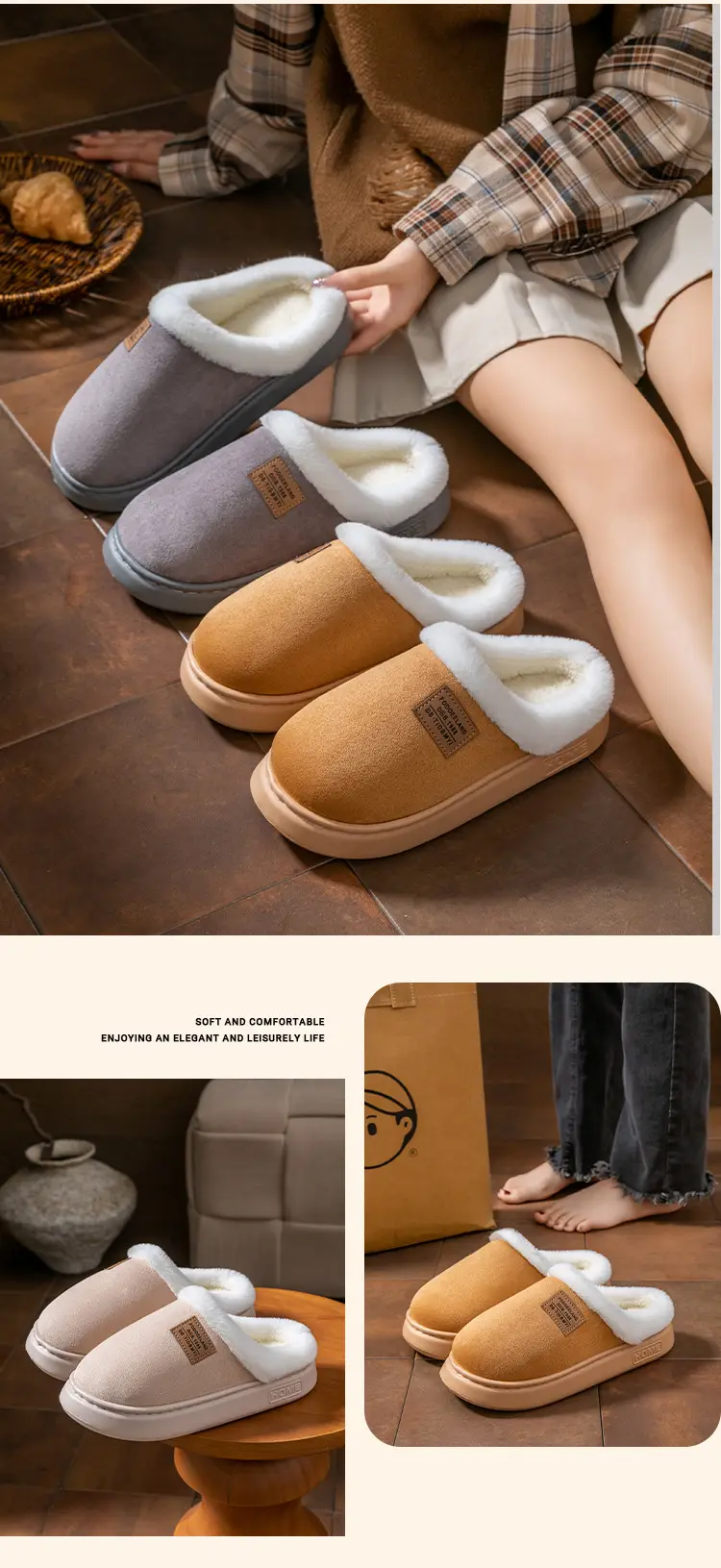 Cotton Warm Slippers Winter Indoor Non-Slip — feature 12