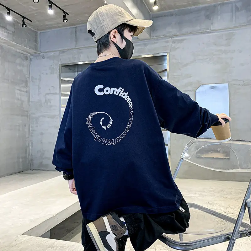Boys Long Sleeve T-Shirt Navy Blue 2026 - Image 3