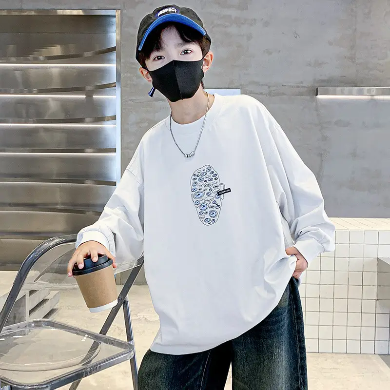 Boys Long Sleeve T-Shirt Navy Blue 2026 - Image 4