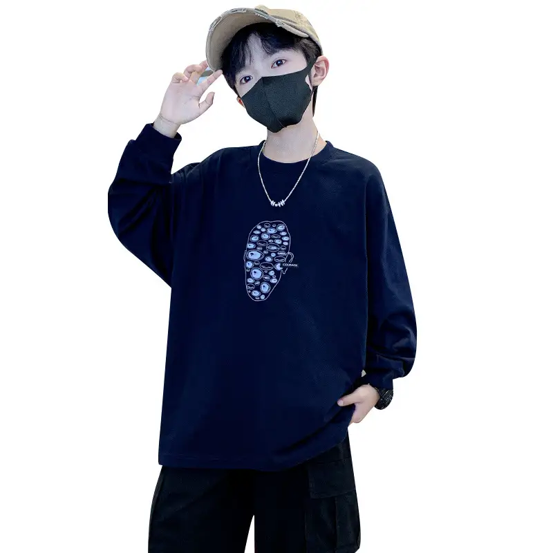 Boys Long Sleeve T-Shirt Navy Blue 2026 - Image 7