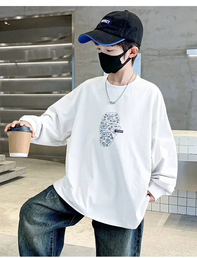 Boys Long Sleeve T-Shirt Navy Blue 2026 — feature 13