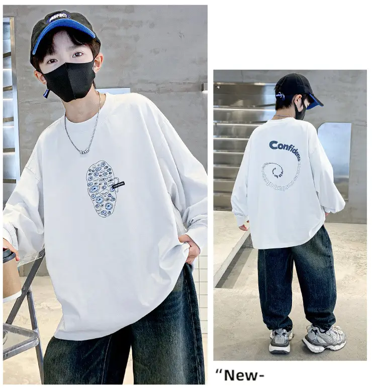 Boys Long Sleeve T-Shirt Navy Blue 2026 — feature 15
