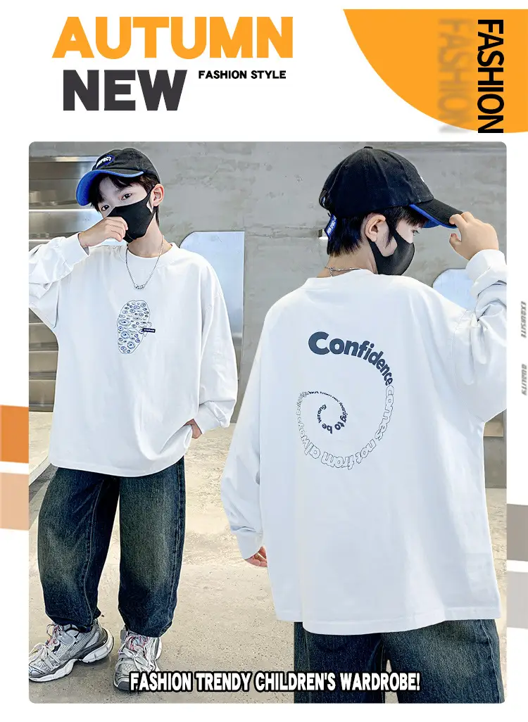 Boys Long Sleeve T-Shirt Navy Blue 2026 — feature 2