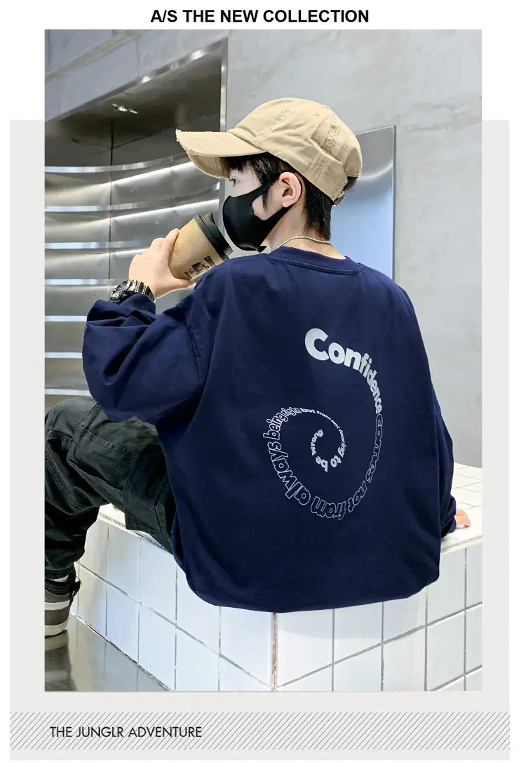 Boys Long Sleeve T-Shirt Navy Blue 2026 — feature 7