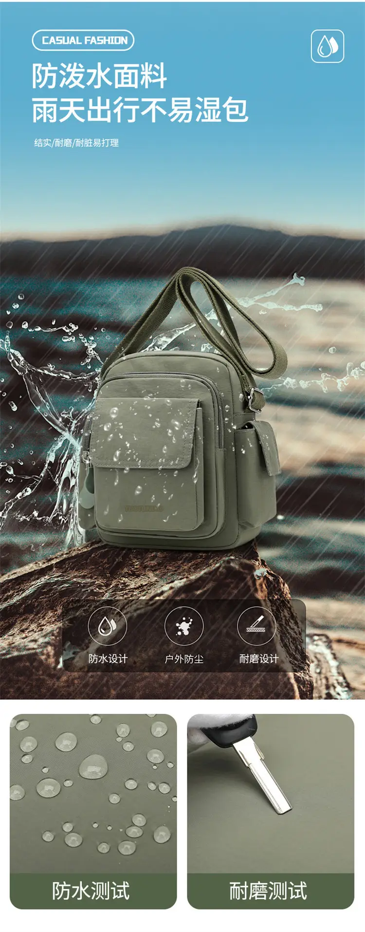 Waterproof Multi-Pocket Commuter Bag 2026 Summer — feature 9