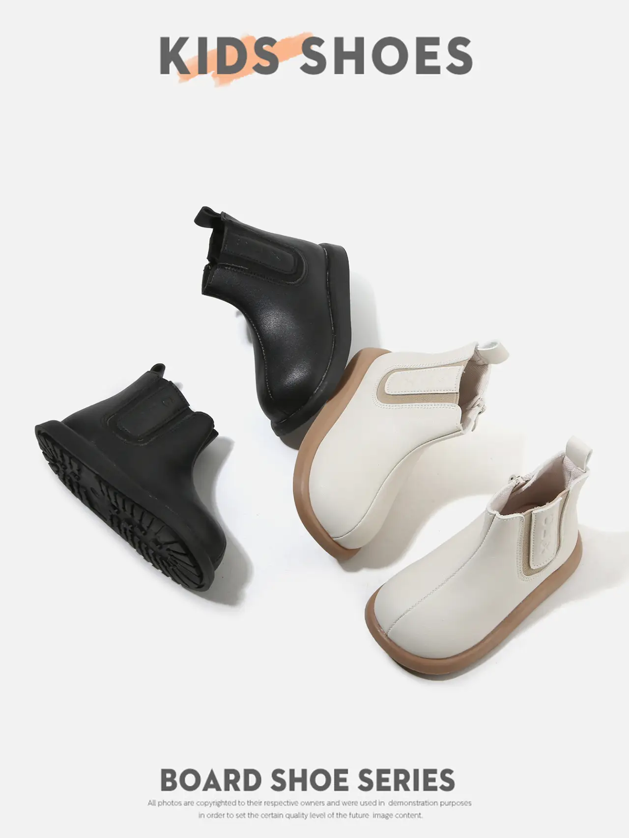 Kids Leather Boots White Small Soft Sole — feature 18