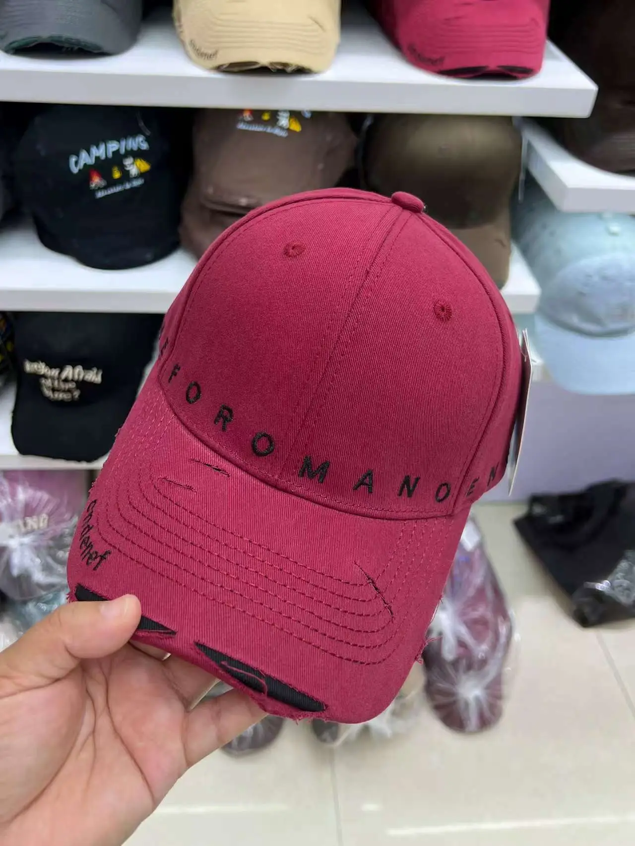 Women's Grey Nike Cap with Letter Embroidery — feature 4