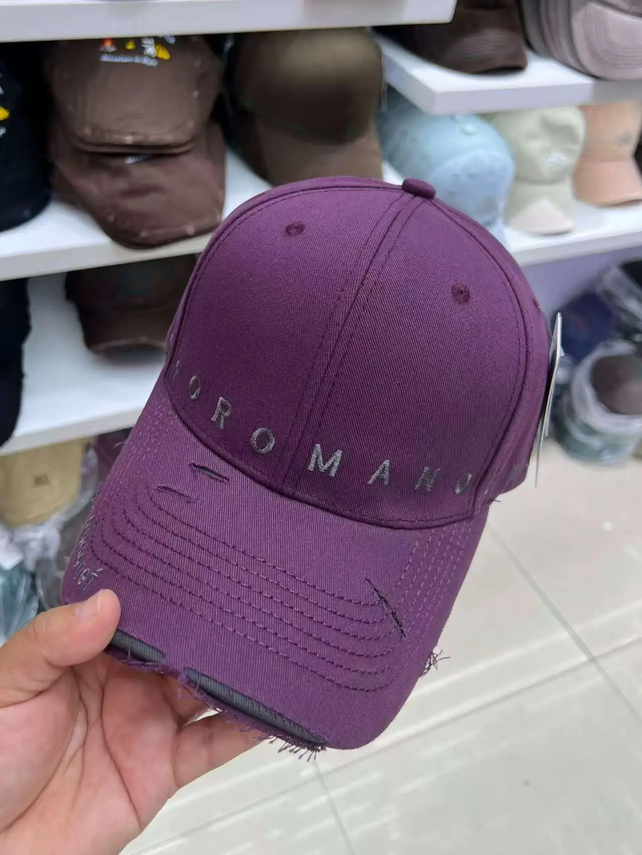 Women's Grey Nike Cap with Letter Embroidery — feature 5
