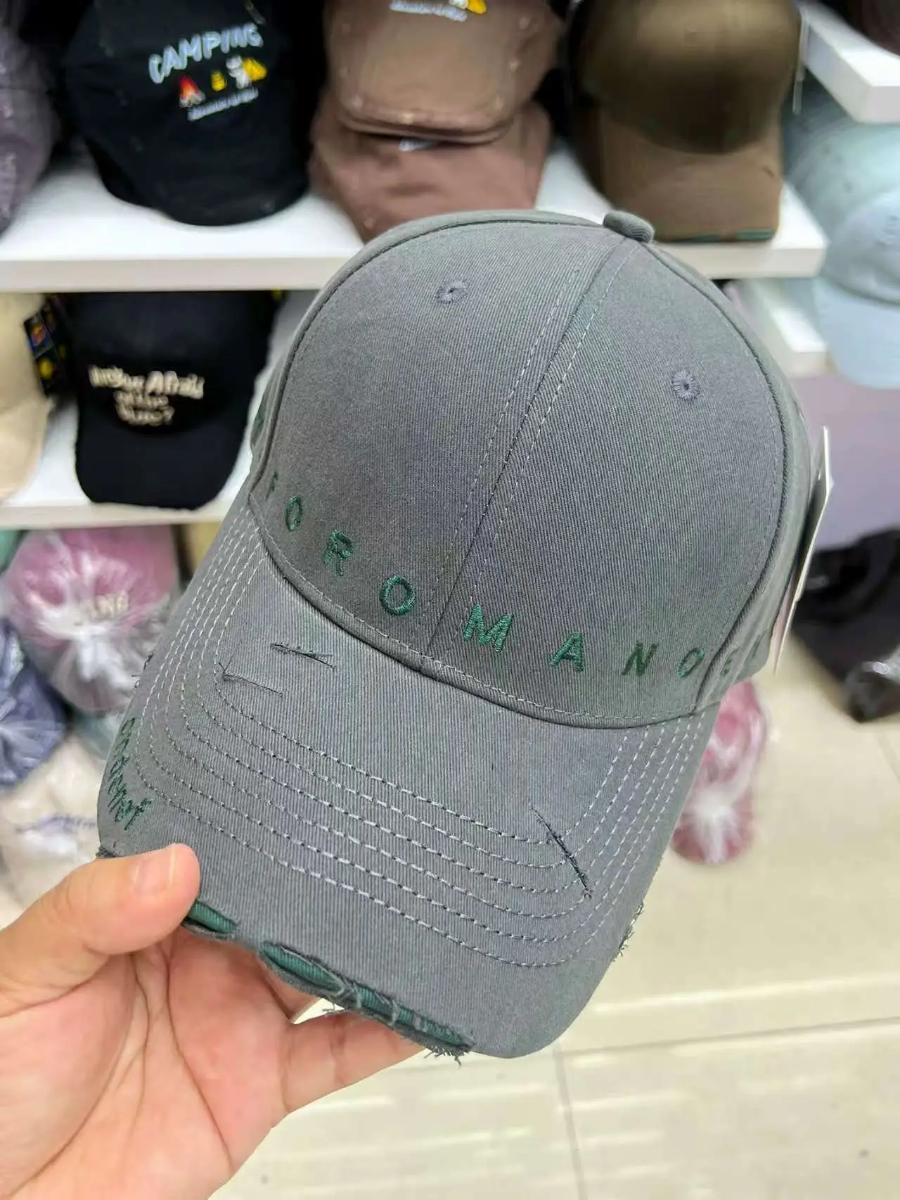 Women's Grey Nike Cap with Letter Embroidery — feature 6