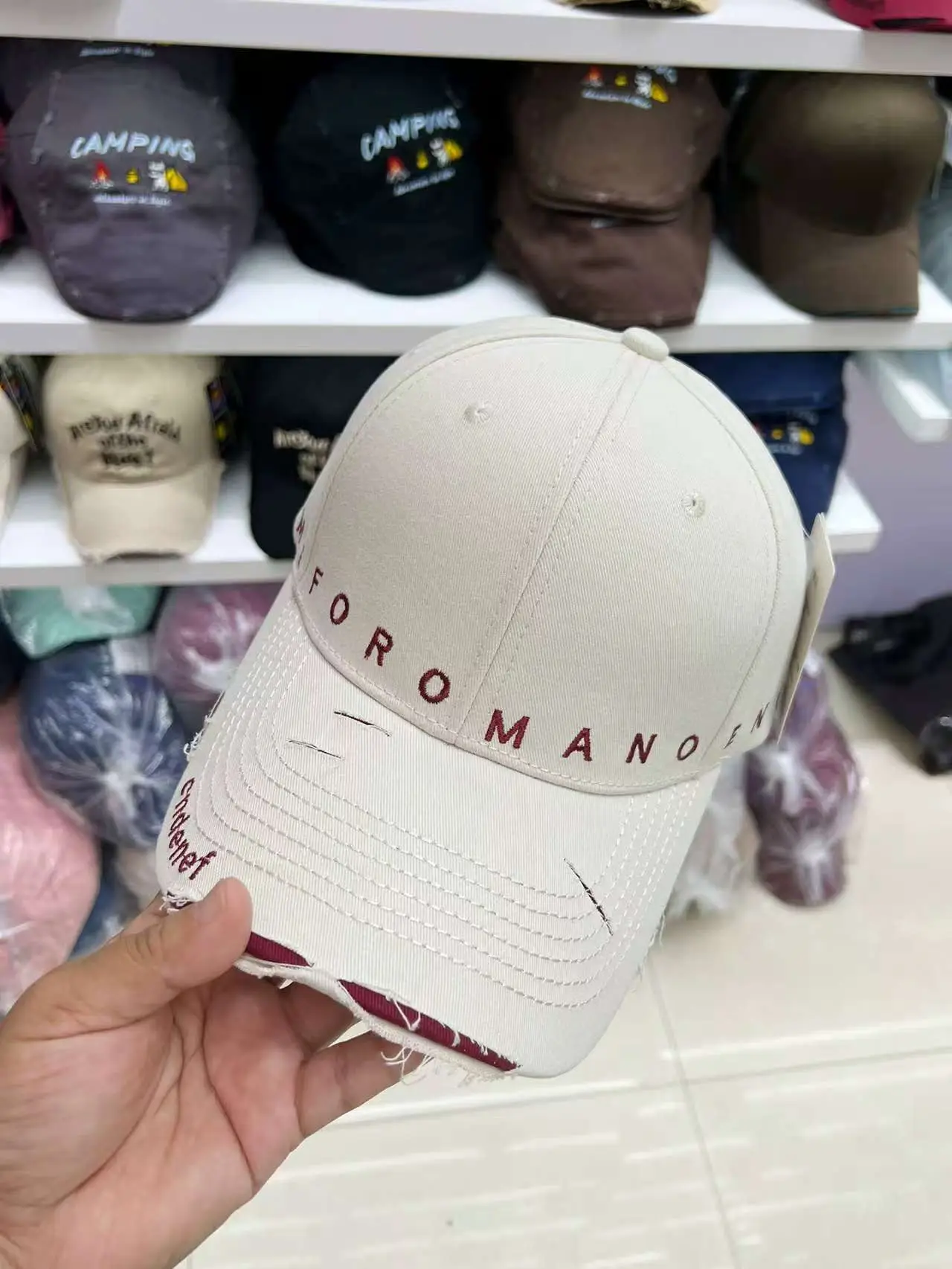 Women's Grey Nike Cap with Letter Embroidery — feature 7