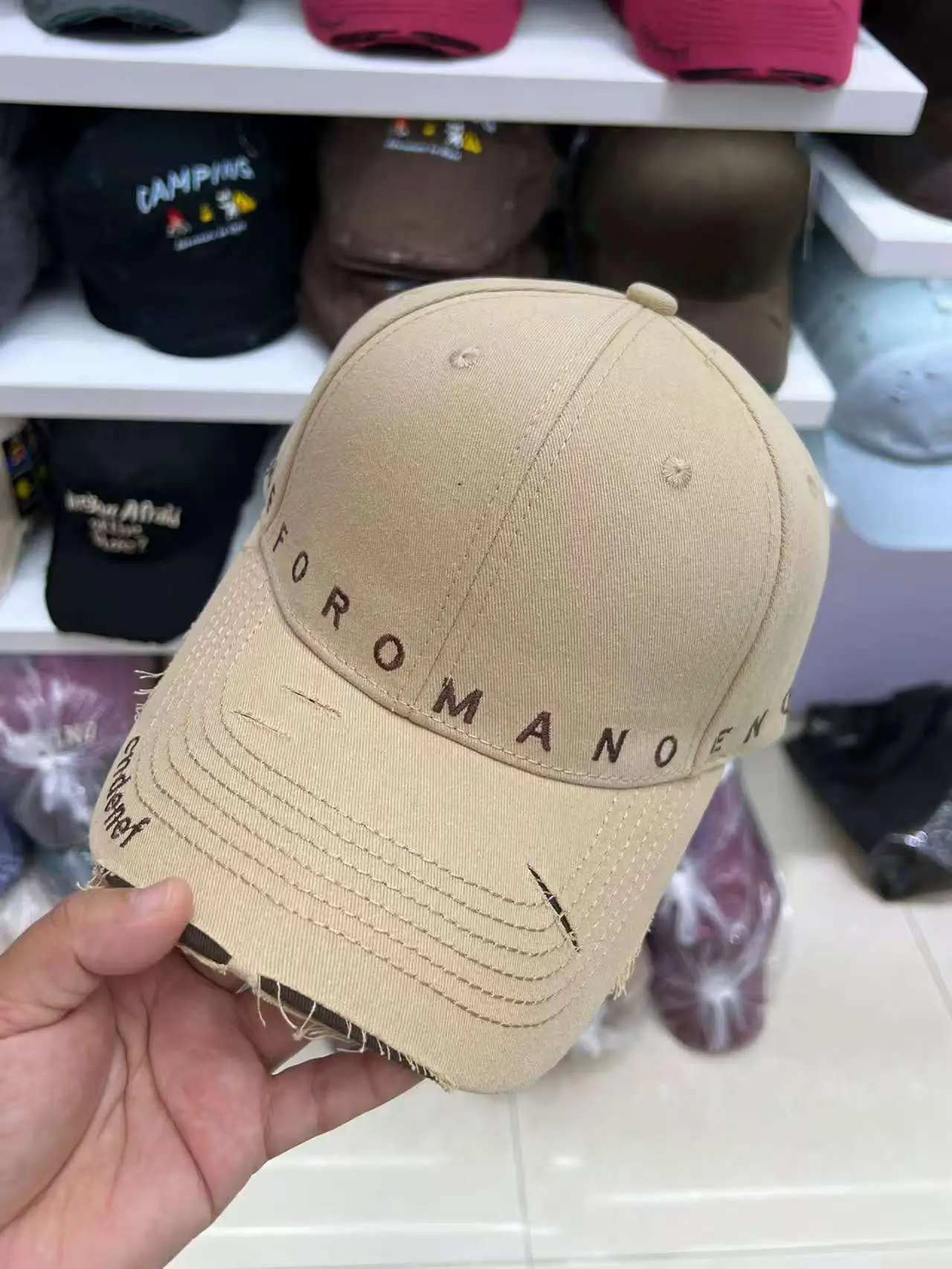 Women's Grey Nike Cap with Letter Embroidery — feature 8