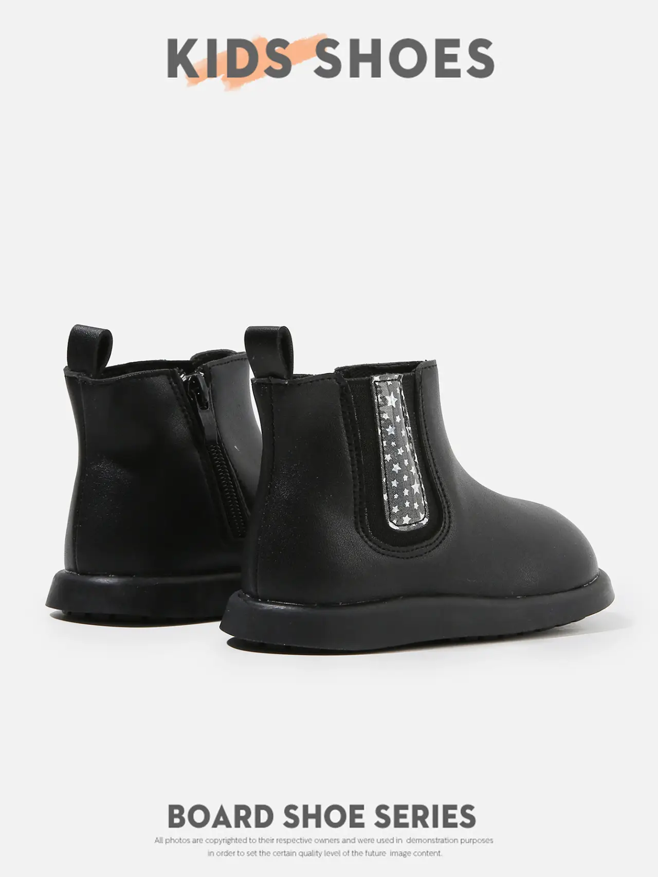 Kids Korean Style Boots White Leather Short Ankle — feature 6