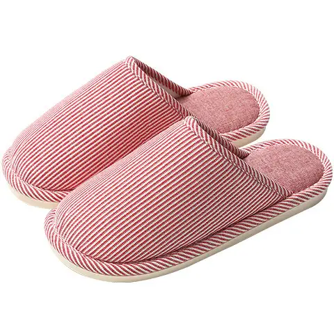 Ready-Made Household Slippers for Spring, Autumn and Winter Seasons for Female Couples, Home Non-Slip Indoor Cotton and Linen Thick-Soled Men's Slippers - Image 8