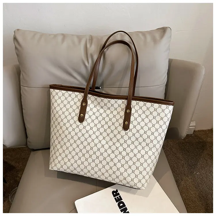 2025 Fashion Large Capacity Women's Brown Patterned Shoulder Bag — feature 48