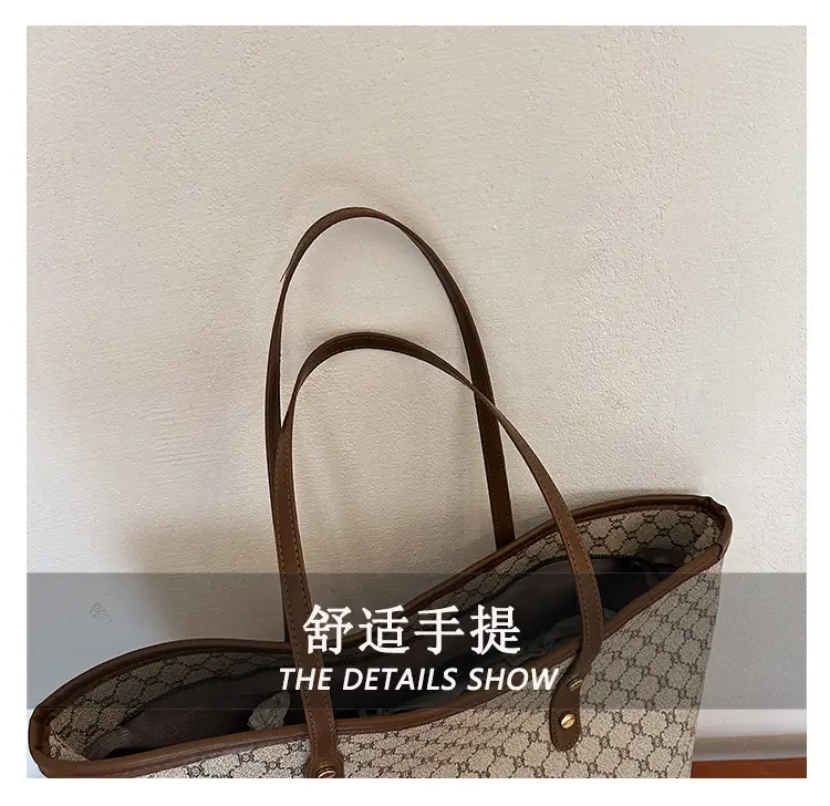 2025 Fashion Large Capacity Women's Brown Patterned Shoulder Bag — feature 5