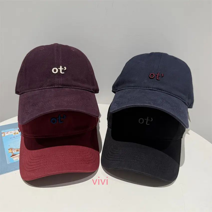 Korean Style Ot Embroidered Baseball Cap for Men Women - Image 10